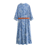 New Spring Style With Belt Shirt Style Long Dress 2974756-Outfit