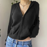 Slim Zipper Casual Hooded Sweater-Outfit