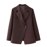 Fongt Women's Clothing Explosion Clip High Waist Repair Solid Color Button Suit Jacket Short