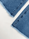 Washed Push Up Flare Leg Jeans-Outfit