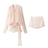 Fongt Women's Clothing Explosion Pure Lust Wind To The Waist Irregular Pendulum Dress + Shorts