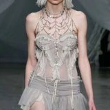Summer New Fashion Trend Ins Personality Sexy Spice Girl Split Blouse-Outfit