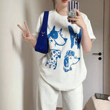 Cartoon Dog Graphic Top-Outfit
