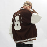 Hop Streetwear Bomber Jacket Furry Tree Fire Flame Jacket Coat 2022 Men Harajuku Cotton Short Jacket Coat Outwear