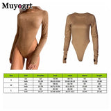 Black Deep V Neck Bodysuit Women Sexy Puff Sleeve Bodycon Jumpsuit Solid Elastic Casual Party Winter Bodysuits Body