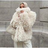 Faux Fur Fringe Coat-Outfit