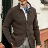 Fongt New Sweater Men's Casual Long Sleeve Solid Color Knit Sweater Men's
