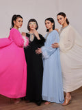 Famous Wind Loose Meat Shading Dress 2025 Summer New Water Drill Ostrich Hair Design Long Dress Dress