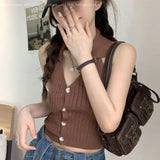 Fongt Small Vest Women Summer New Korean Version Of Sexy Babes Wearing Sleeveless