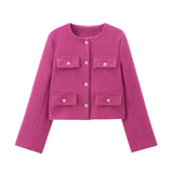 Fongt And Winter New Women's Small Fragrant Fashion Button Dress Short Suit Jacket B88646
