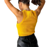 Fongt Summer New Slim Short Sexy Slim Vest-Outfit