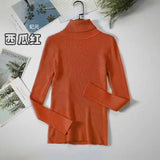 Fongt Sweater Woman With Bottom Shirt Autumn And Winter New Long Sleeves To Keep Warm Body Solid Color Knitted