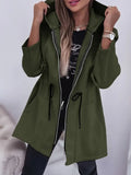 Fongt Fashion Casual Autumn And Winter Hooded Zipper Jacket Women's Clothing