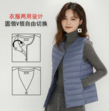 Autumn And Winter New Light Style Women's Down Jacket Vest Casual Without Collar Fashion Sleeveless Down Vest Coat-Outfit