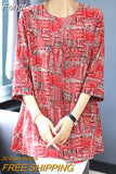 Fashion Round Neck Loose Blouses New 2023 Short Sleeve T-Shirt Spring Summer Oversized Women's Clothing All-match