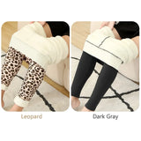 Winter Warm Pants Women 2 Pcs Velvet Thick Legging High Waist Push Up Elastic Sports Pants Warmth Lamb Wool