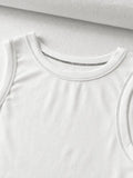 Stitched Detail Ribbed Crop Tank Top-Outfit
