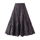 Fongt Spring New Sister Wind High-Level Feeling Hundred Folds Loose Thin Swing Skirt Leisure A Skirt 8081