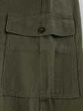 Pocket Patched Straight Cargo Jeans-Outfit