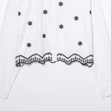 Fongt Homemade New Women's Embroidered Prefectural Cotton Clip Long Sleeve Shirt 3564065