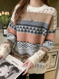 Vintage Jacquard Knit Sweater-Outfit