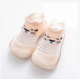 Spring Leopard Soft Bottom Non-Slip Floor Socks Solid Color Toddler Girl Boy Shoes With Transparent Rubber Soles Kid