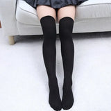 Spring and autumn thick high tube stockings-Outfit