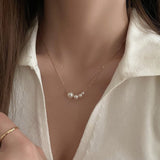 Square Shell Necklace-Outfit
