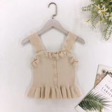 Fongt Summer New Vest Sling Women Wear A Sexy Wooden Ear