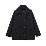 Fongt Burst Women's Wool-Blend Short-Term Loose Coat