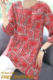 Fashion Round Neck Loose Blouses New 2023 Short Sleeve T-Shirt Spring Summer Oversized Women's Clothing All-match