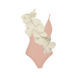 Sexy Fashion One Piece Swimsuit Solid 3D Flower Summer Women Swimwear Beachwear Summer Luxury Monokini Bathing Suit-Outfit