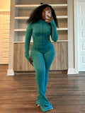Fongt Spring And Summer New Sports Casual Women's Sexy Tight Long-Sleeved Horn Two Sets