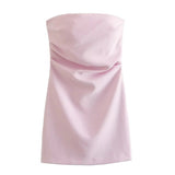 New Sexy Wrinkle Slimming Dress With Short Breasts In Spring-Outfit