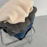 Dark Academia Oversized Crochet Knit Sweater-Outfit