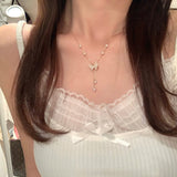 Square Shell Necklace-Outfit