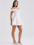 Summer New Sexy Shoulder Sling Dress Fashion Temperament Print Poneng Skirt Dress Dress Dress Dress Dress