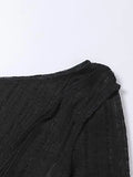 Irregular Cold Shoulder Long Sleeve Top-Outfit