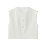 New Series Breasted Round-Neck Vest 2532178-Outfit