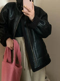 Bomber Woman Varsity Jacket Vintage Women's Lamb Wool Coat 2022 Summer WOMAN FASHION JACKET Bombers Black Warm Coats