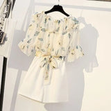 Women's Shorts Suits Fashion Suits Slimming Shorts Loose T Shirt Two Piece Sets Oversized Women Sets 2022 Summer Kawaii