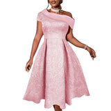 Fongt Africa's New Slanted Shoulder Dress Banquet Dinner Dress Dress Dress Dress