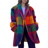 Fongt Autumn Women's Long-Sleeved Collared Jacket Prints The Long