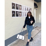 Cropped Tweed Jackets Women Vintage Tassel Basic Short Coats Korean Elegant Single-Breasted Casual Outerwear Spring Autumn-Outfit