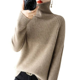 Fongt Sweater Bottom Shirt Women With Qiu Dong New Head Loose Half Draw A Rotator Sleeve Sweater Women's Jacket-Outfit