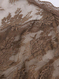 Open Front Lace Long Sleeve Crop Blouse-Outfit
