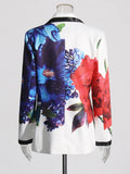 2025 New Printing Design Two-Piece Velvet Blazer Suit Jacket + High-Waisted Micro-Slave Suit Women's