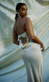 Satin Tube Maxi Dress-Outfit