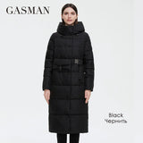 Down Jacket Female 2022 Long Fashion Brand Women's Winter Jacket Designer Personality Belt Pocket Women Coat