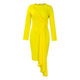 Fongt Autumn Long Sleeves Elegance OL Pencil Dress Size Africa Dress